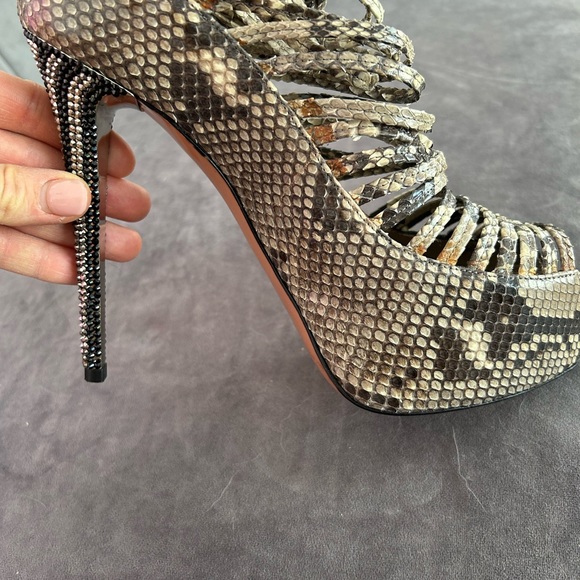Python high heels, size 39, Leather-Italian, Like new - Picture 2 of 15